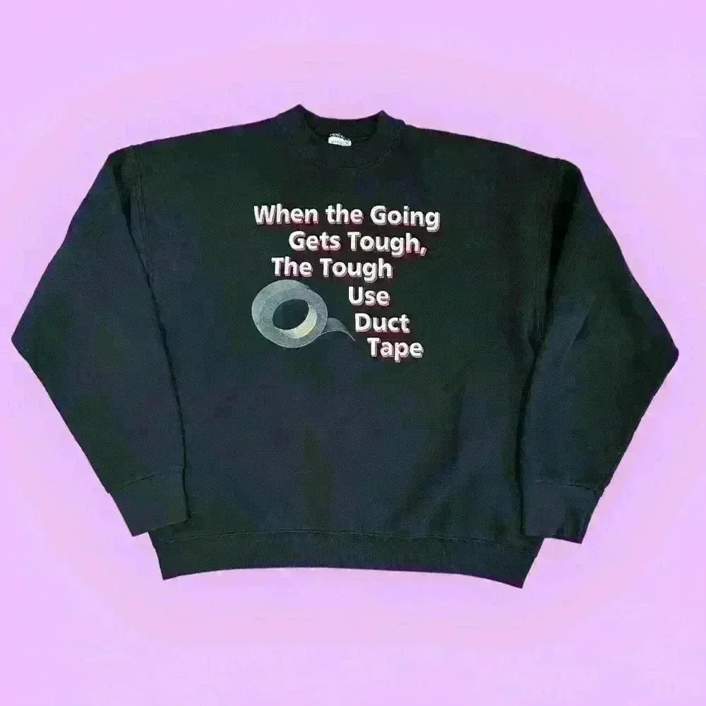 Vintage duct tape crewneck